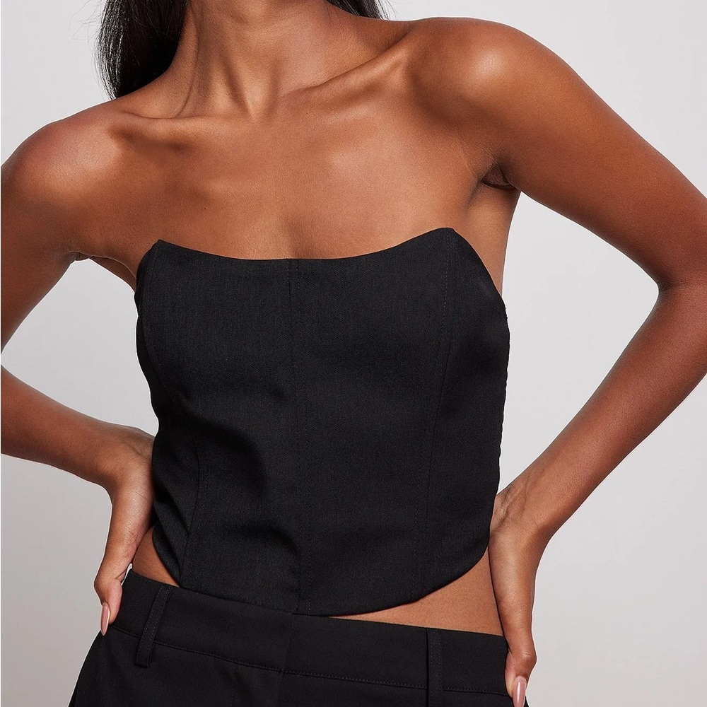 NA-KD Recycled Smock Back Corset Top